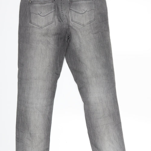 Preworn Womens Grey  Denim Skinny Jeans Size 30 in L29 in