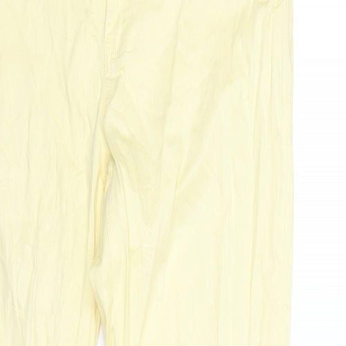 KASHITU  Womens Yellow  Denim Straight Jeans Size 34 in L28 in
