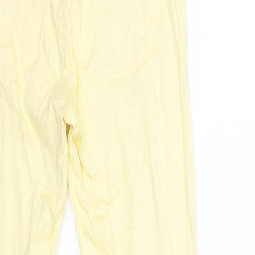 KASHITU  Womens Yellow  Denim Straight Jeans Size 34 in L28 in