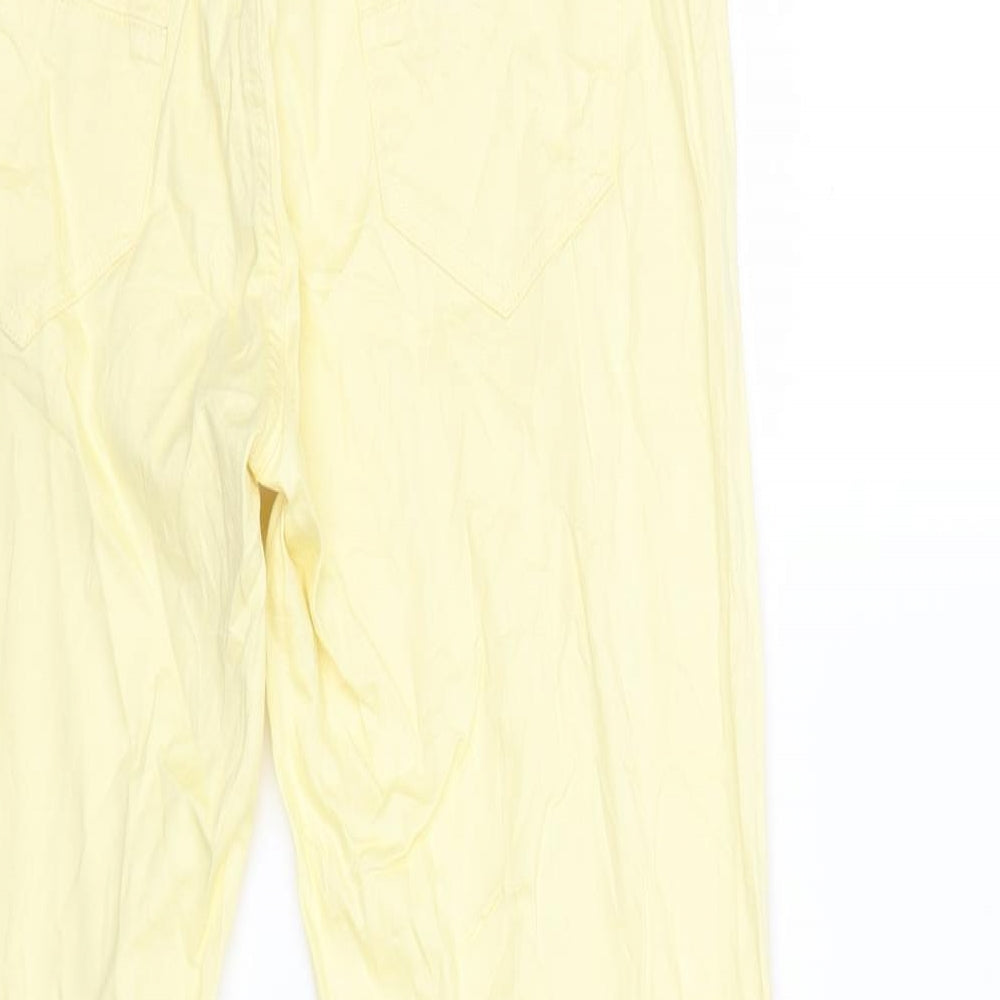 KASHITU  Womens Yellow  Denim Straight Jeans Size 34 in L28 in