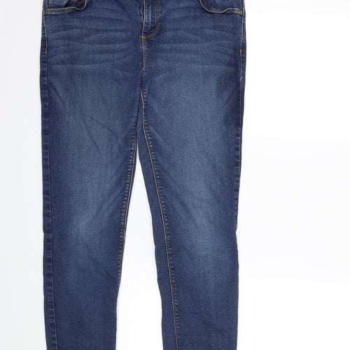 Preworn Womens Blue  Denim Skinny Jeans Size 34 in L28 in