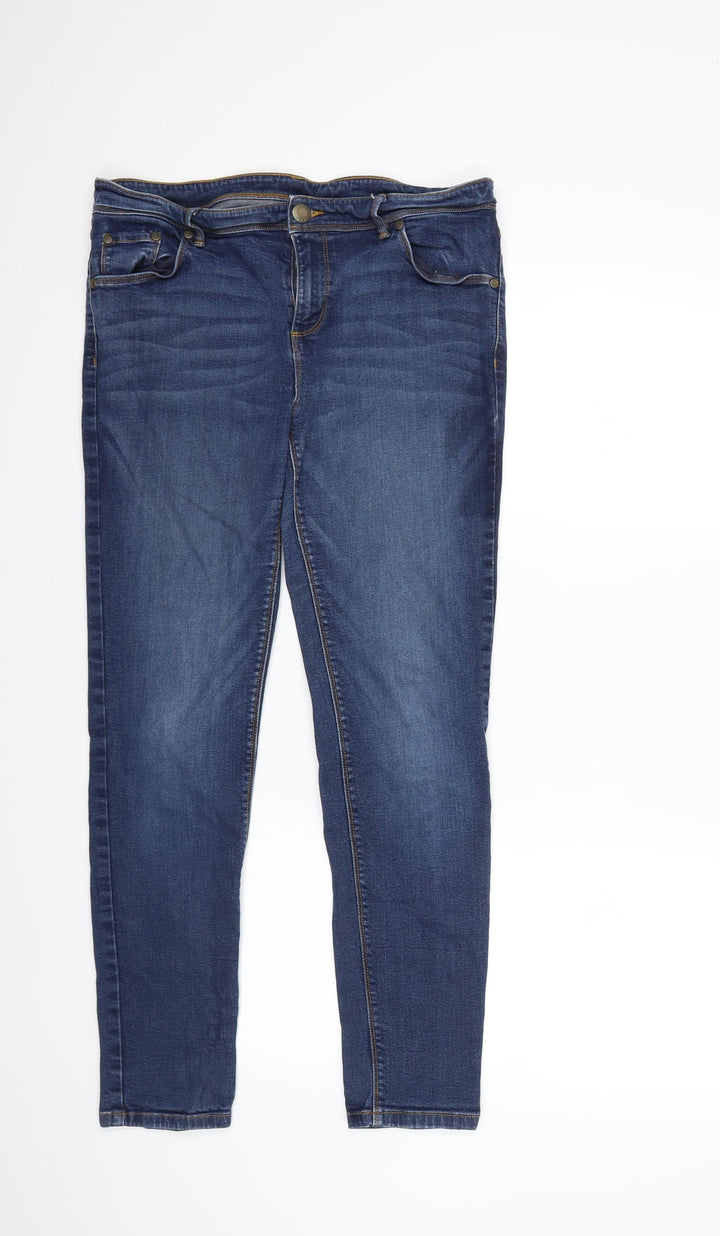 Preworn Womens Blue  Denim Skinny Jeans Size 34 in L28 in