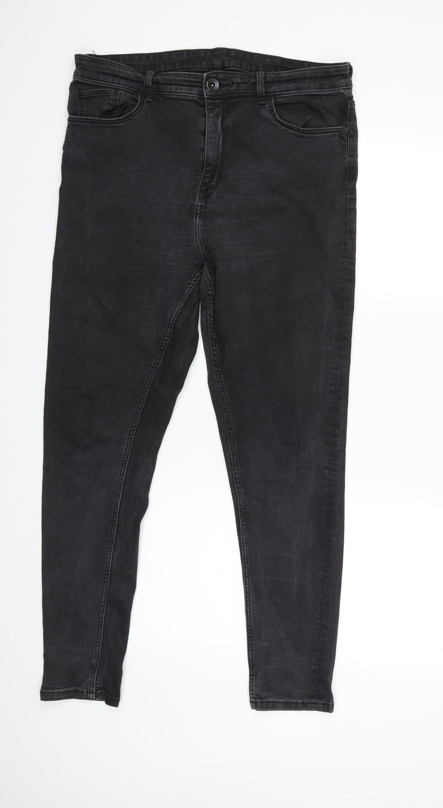 Marks and Spencer Womens Black  Denim Skinny Jeans Size 16 L27 in