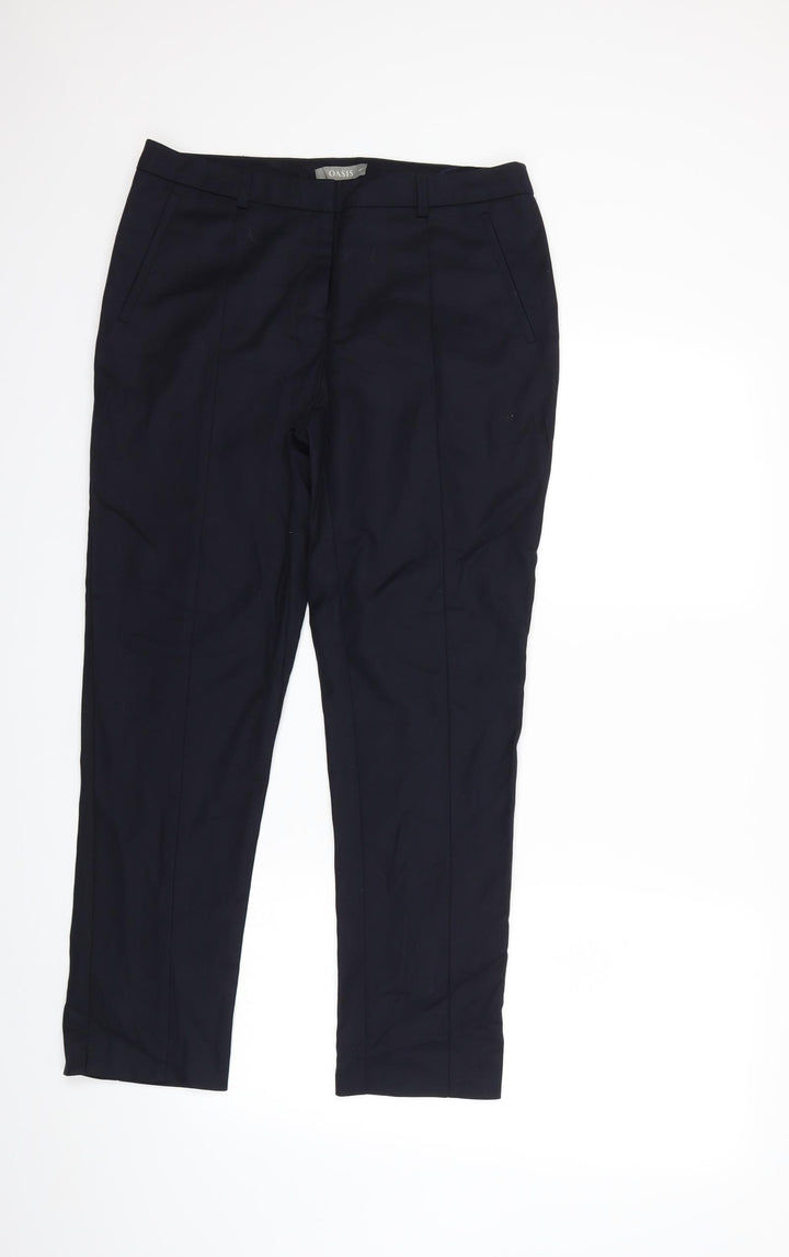 Oasis Womens Blue Trousers Size 12 L27 in