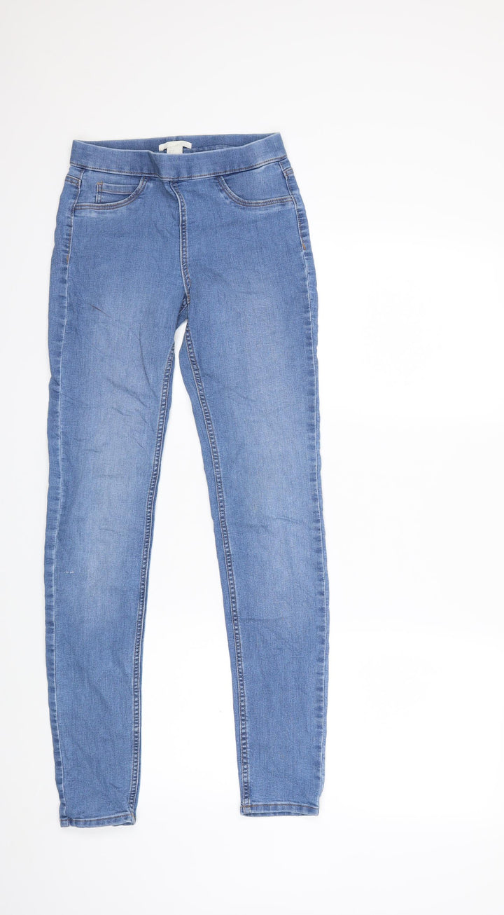 H&M Womens Blue Denim Jegging Jeans Size 6 L30 in