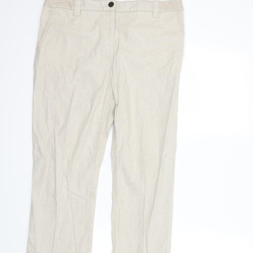 Per Una Womens Beige   Trousers  Size 14 L23 in