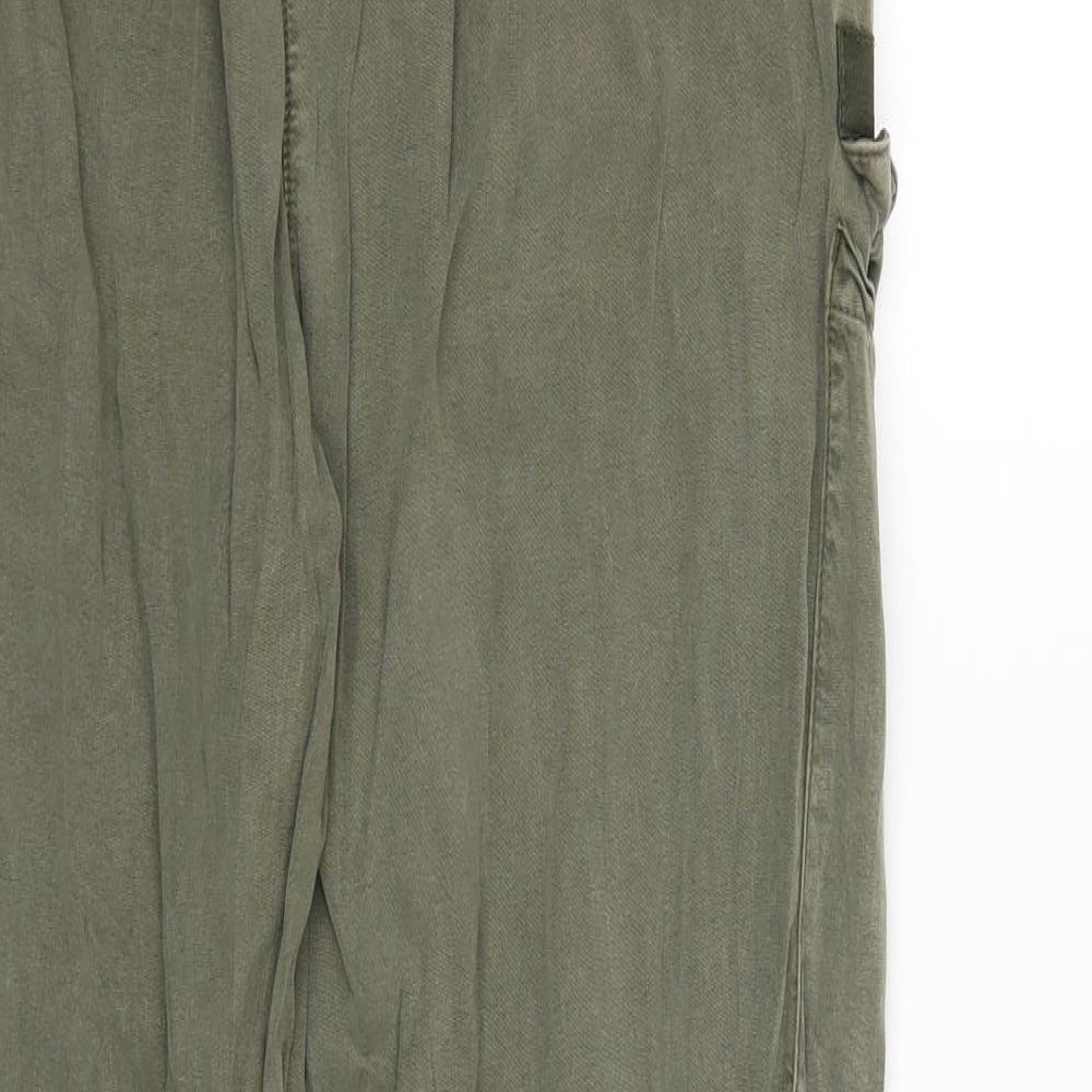 River Island Womens Green   Cargo Trousers Size 12 L26 in