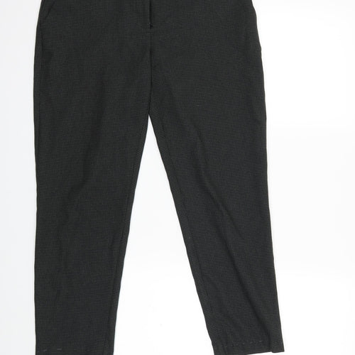 Dorothy Perkins Womens Green Houndstooth  Trousers  Size 10 L25 in
