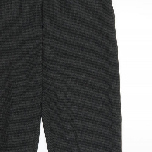 Dorothy Perkins Womens Green Houndstooth  Trousers  Size 10 L25 in