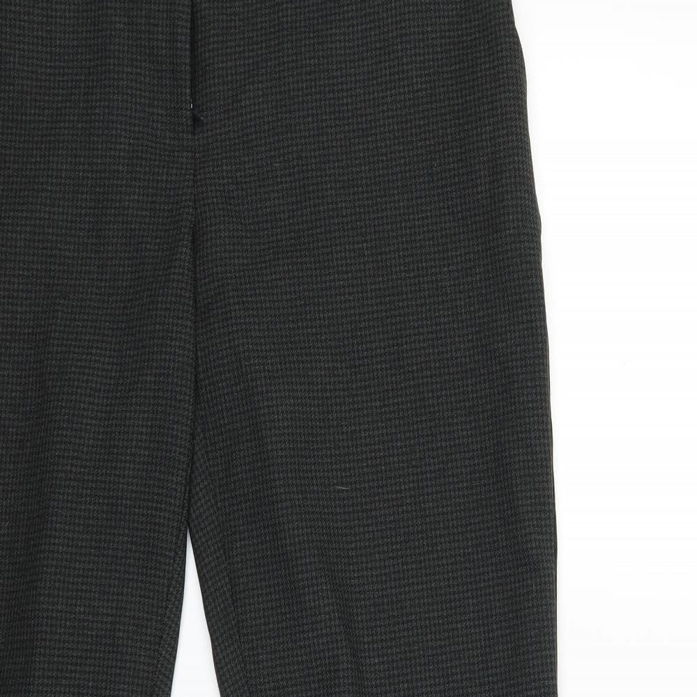 Dorothy Perkins Womens Green Houndstooth  Trousers  Size 10 L25 in