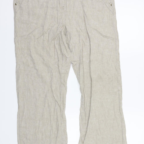George Womens Beige   Trousers  Size 14 L27 in