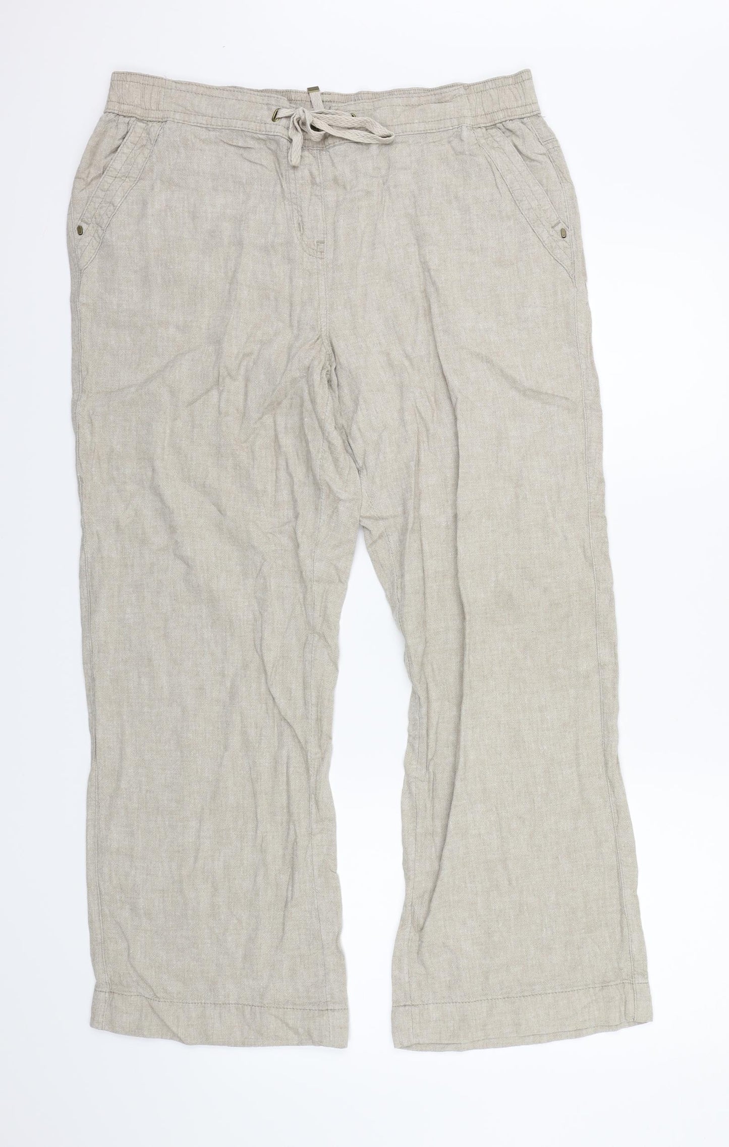 George Womens Beige   Trousers  Size 14 L27 in
