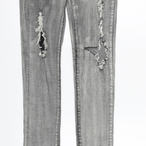 TALLY WEiJL Womens Grey  Denim Skinny Jeans Size 2XS L33 in