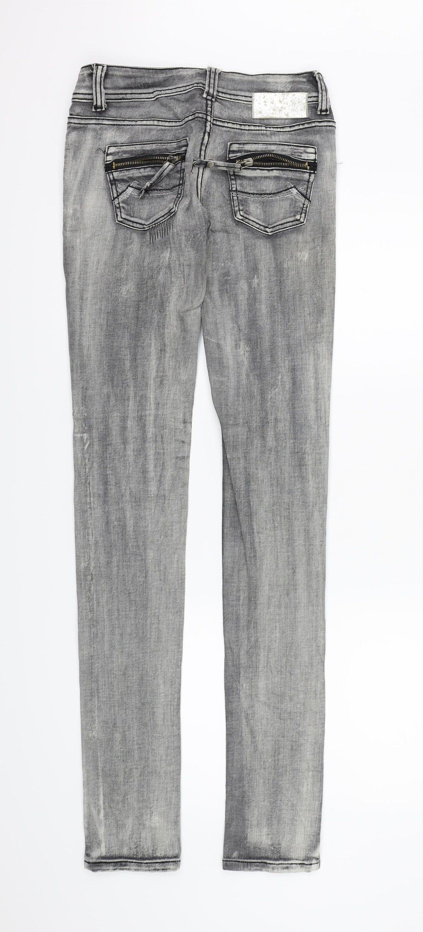 TALLY WEiJL Womens Grey  Denim Skinny Jeans Size 2XS L33 in
