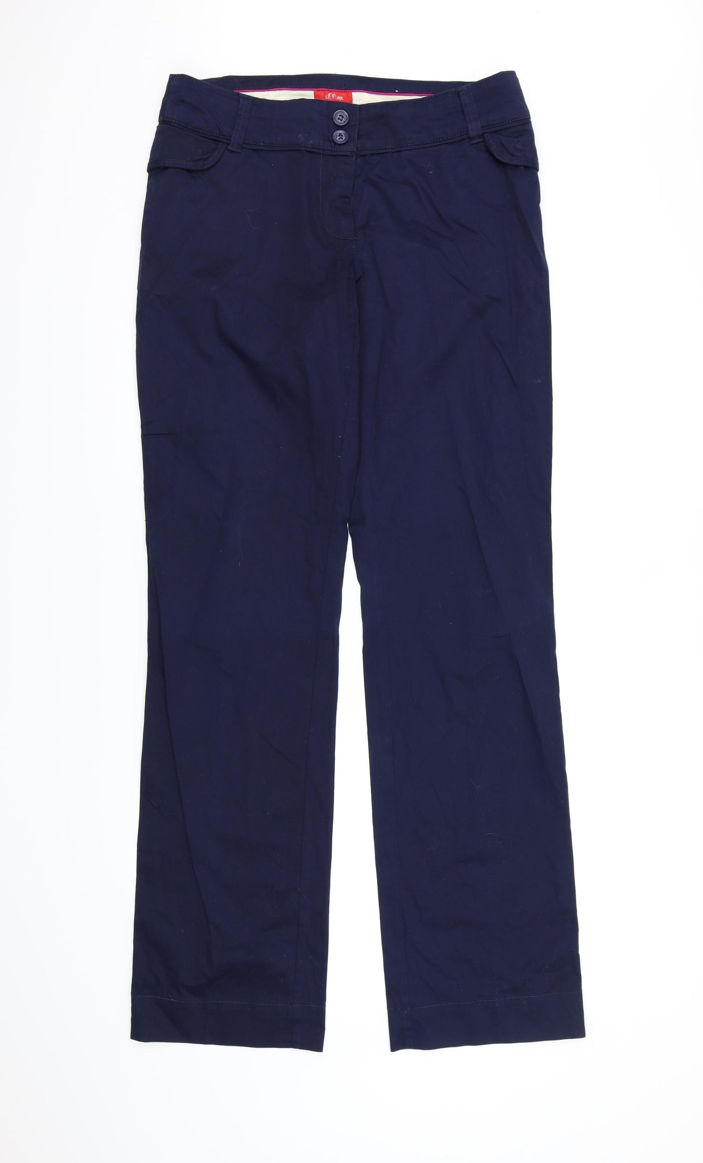 s.Oliver Womens Blue   Trousers  Size 12 L32 in