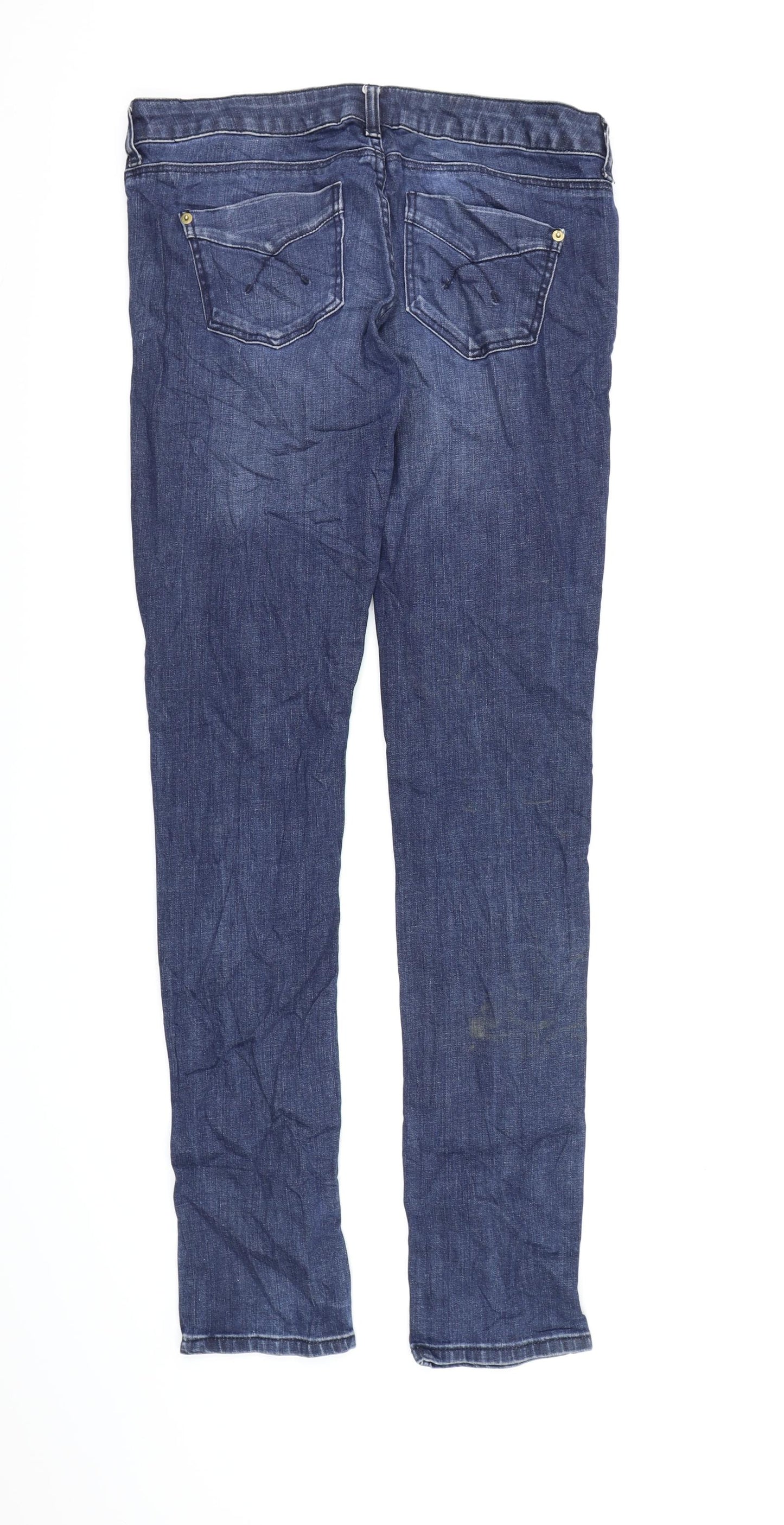 Topshop Womens Blue  Denim Skinny Jeans  L34 in