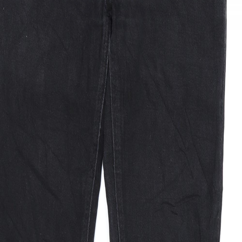 Seyoo Womens Black  Denim Straight Jeans  L30 in