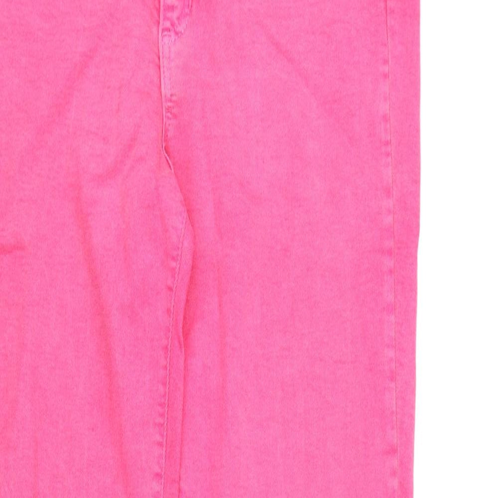 Amazing Woman Womens Pink  Denim Straight Jeans Size 18 L32 in