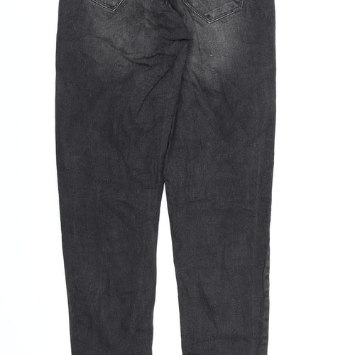 Up 2 Fashion Womens Black  Denim Mom Jeans Size 10 L30 in
