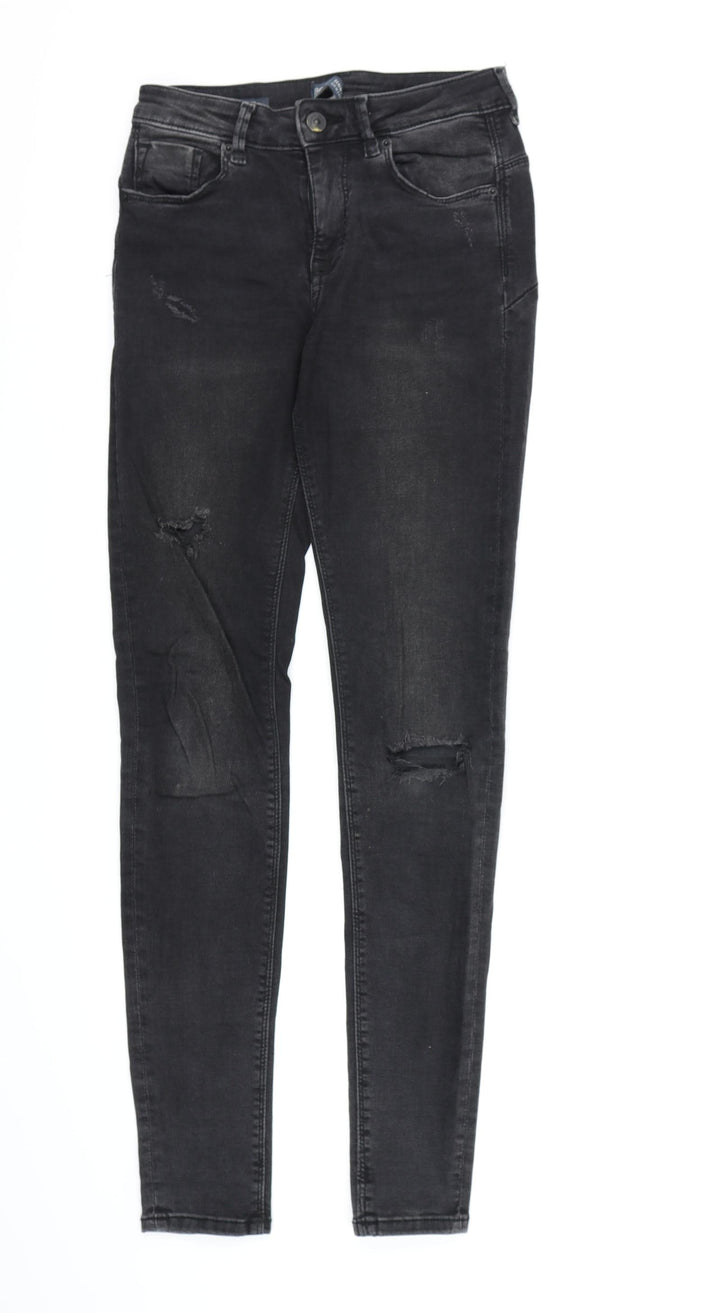 Bershka Womens Black Denim Skinny Jeans Size 8 L28 in