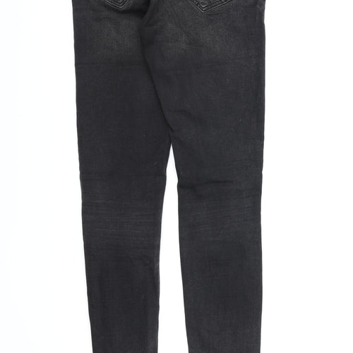 Bershka Womens Black  Denim Skinny Jeans Size 8 L28 in