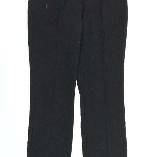 BHS Womens Black  Rayon Dress Pants Trousers Size 12 L28 in