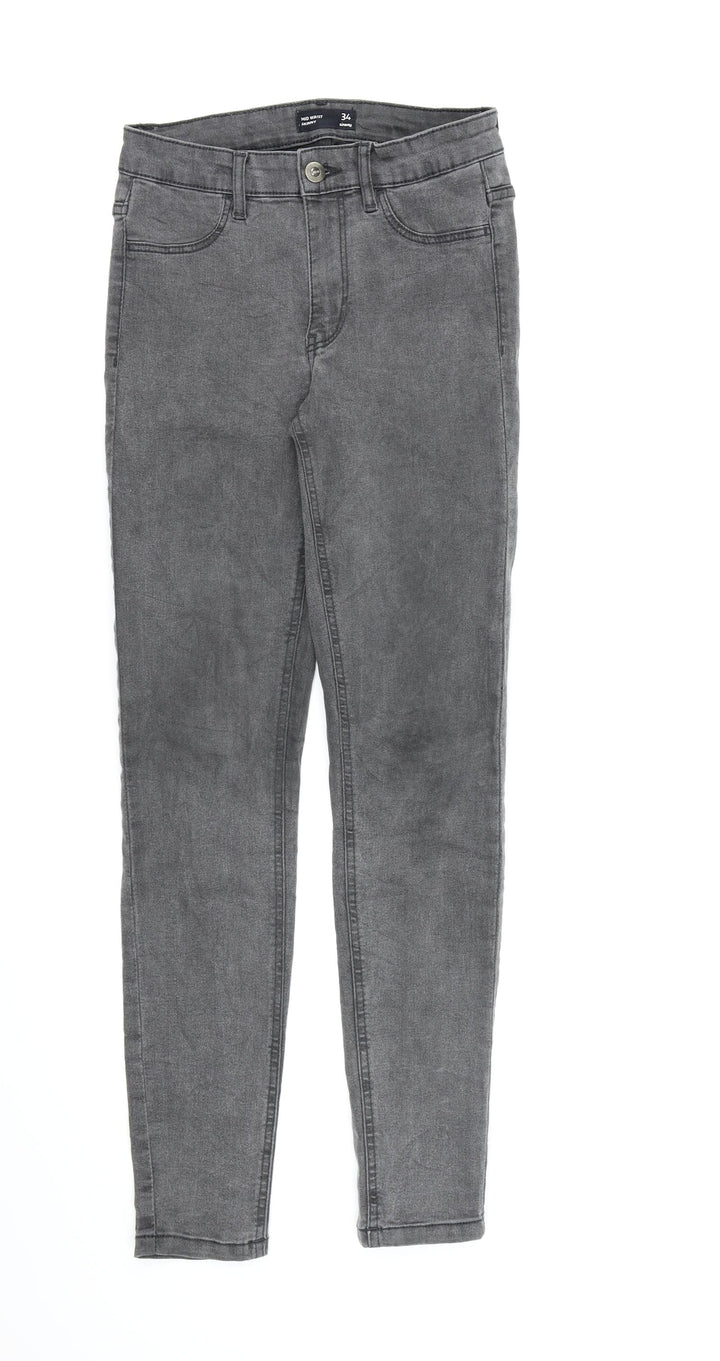 Sinsay Womens Grey  Denim Skinny Jeans Size 6 L27 in