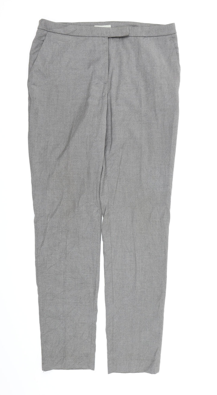 H&M Womens Grey  Rayon Dress Pants Trousers Size 12 L29 in