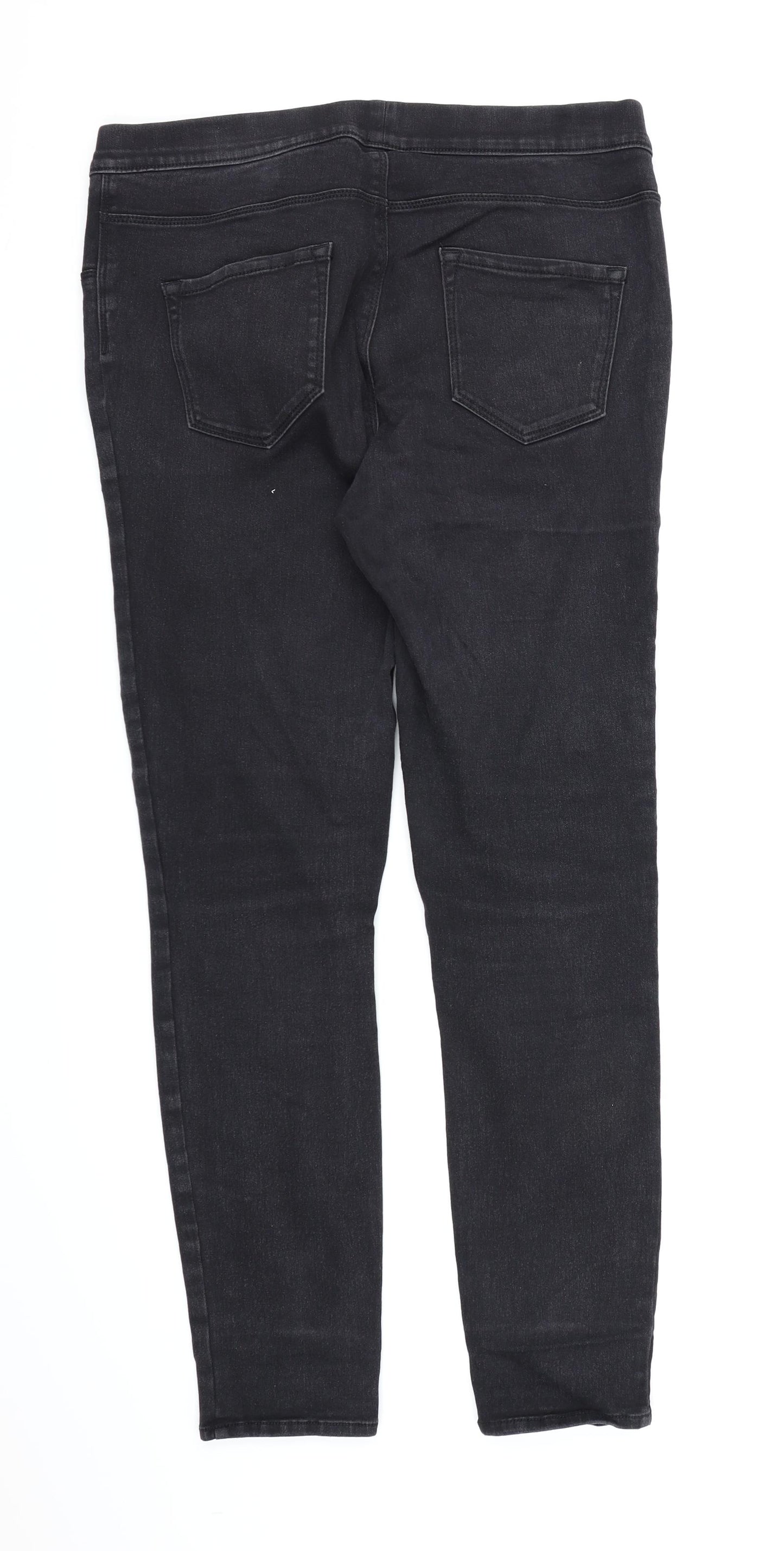 George Womens Black  Denim Jegging Jeans Size 14 L28 in