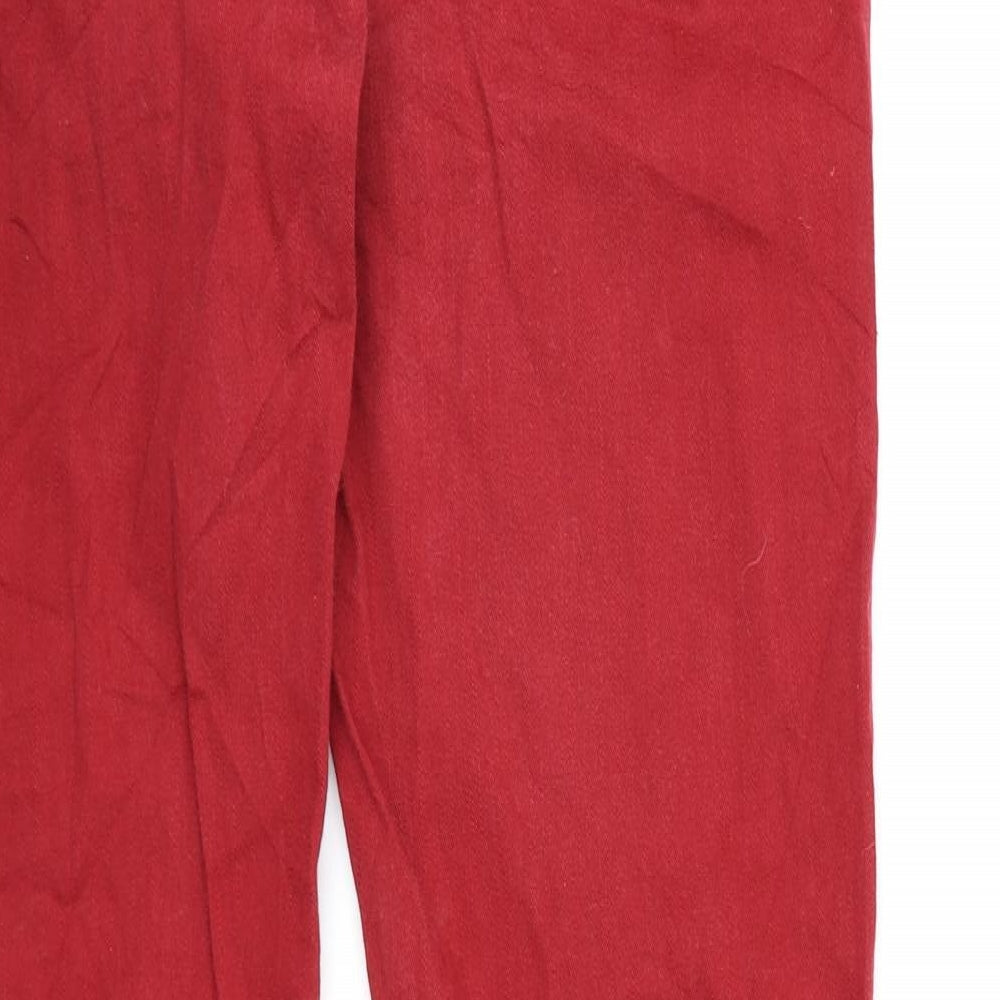 Janina Womens Red  Denim Straight Jeans Size 16 L32 in