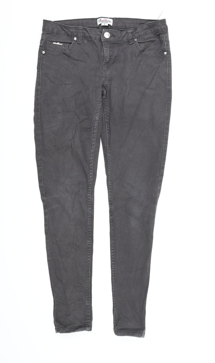 Preworn Womens Grey  Denim Skinny Jeans Size S L28 in