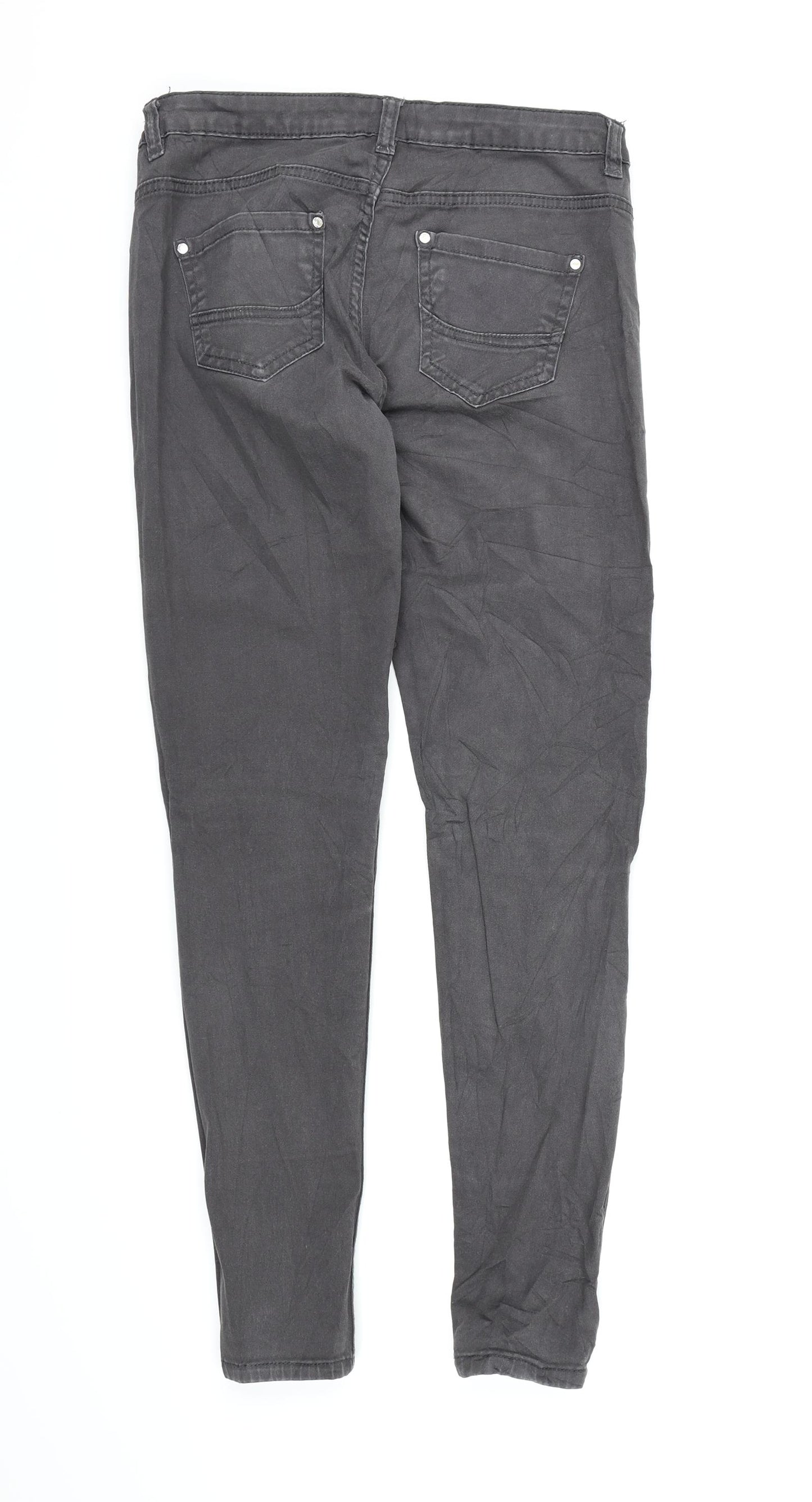 Preworn Womens Grey  Denim Skinny Jeans Size S L28 in