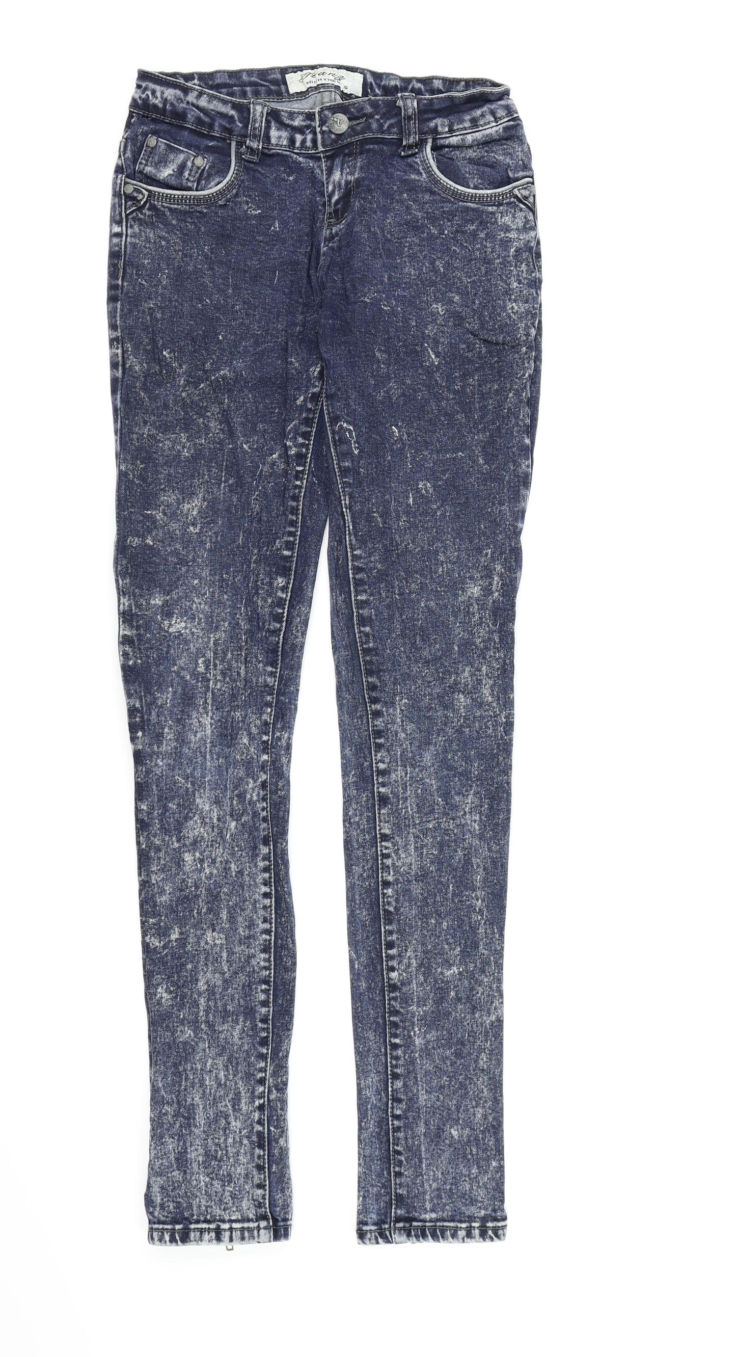 Preworn Womens Blue  Denim Skinny Jeans Size 8 L30 in - Acid wash