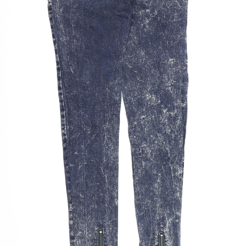 Preworn Womens Blue  Denim Skinny Jeans Size 8 L30 in - Acid wash