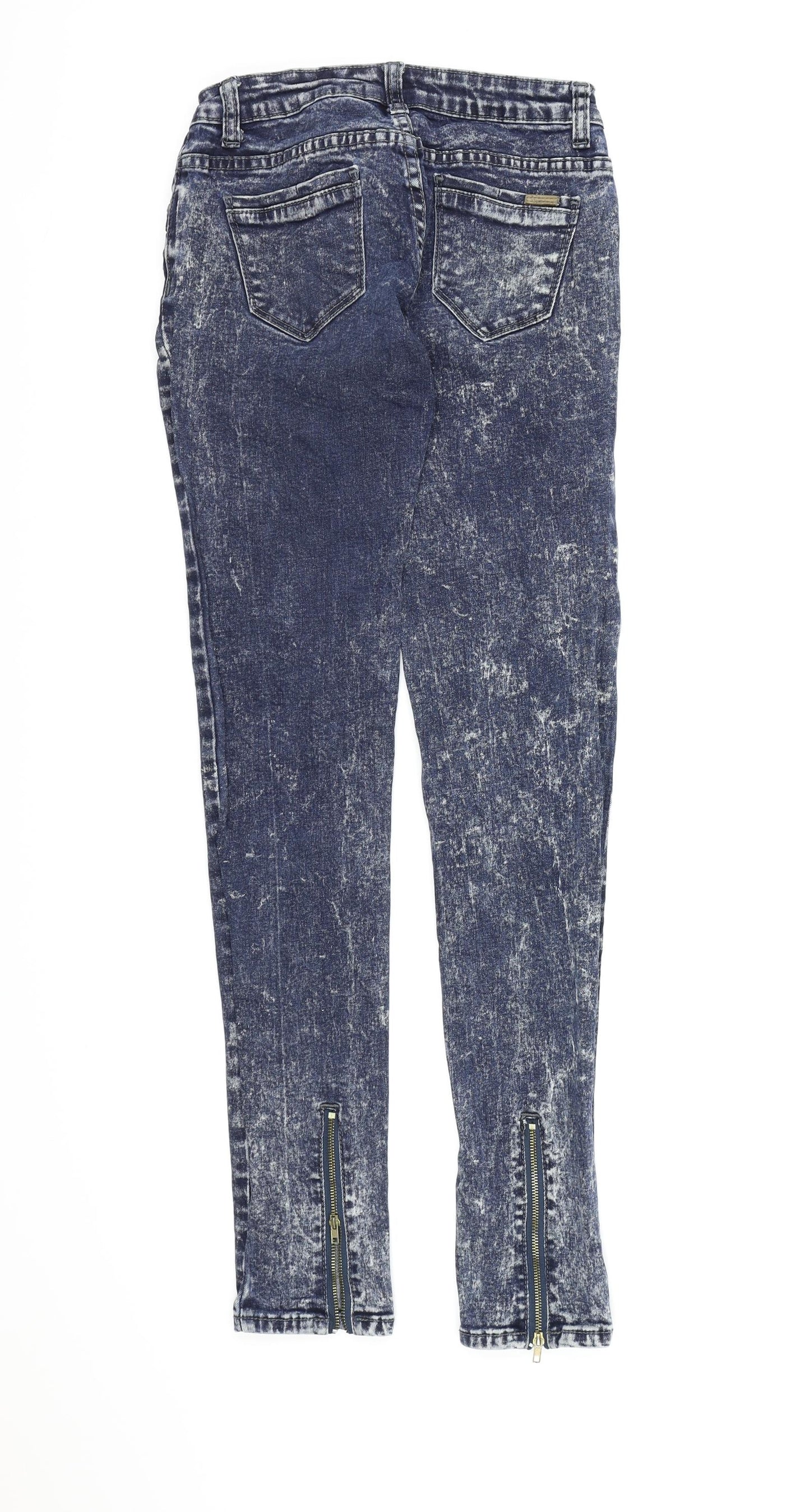 Preworn Womens Blue  Denim Skinny Jeans Size 8 L30 in - Acid wash