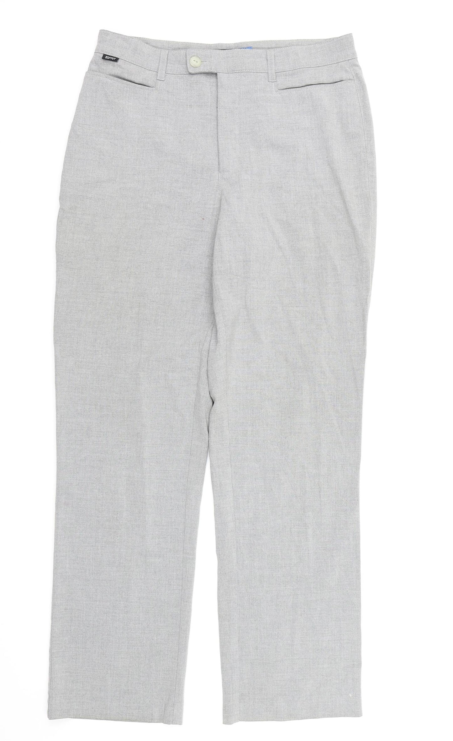 Espirit Womens Grey  Rayon Dress Pants Trousers Size 12 L29 in