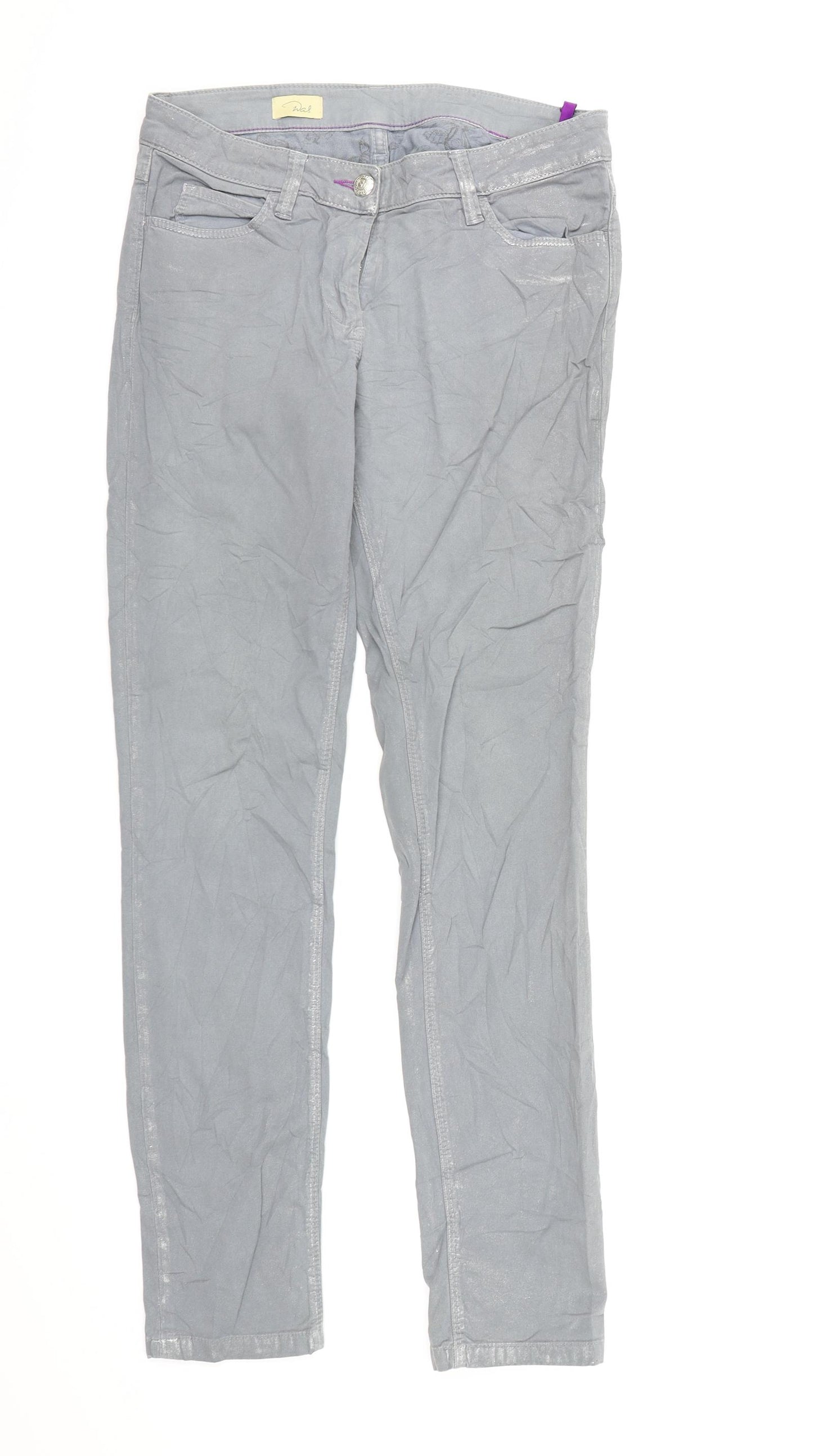 Was Womens Grey  Denim Straight Jeans  L29 in