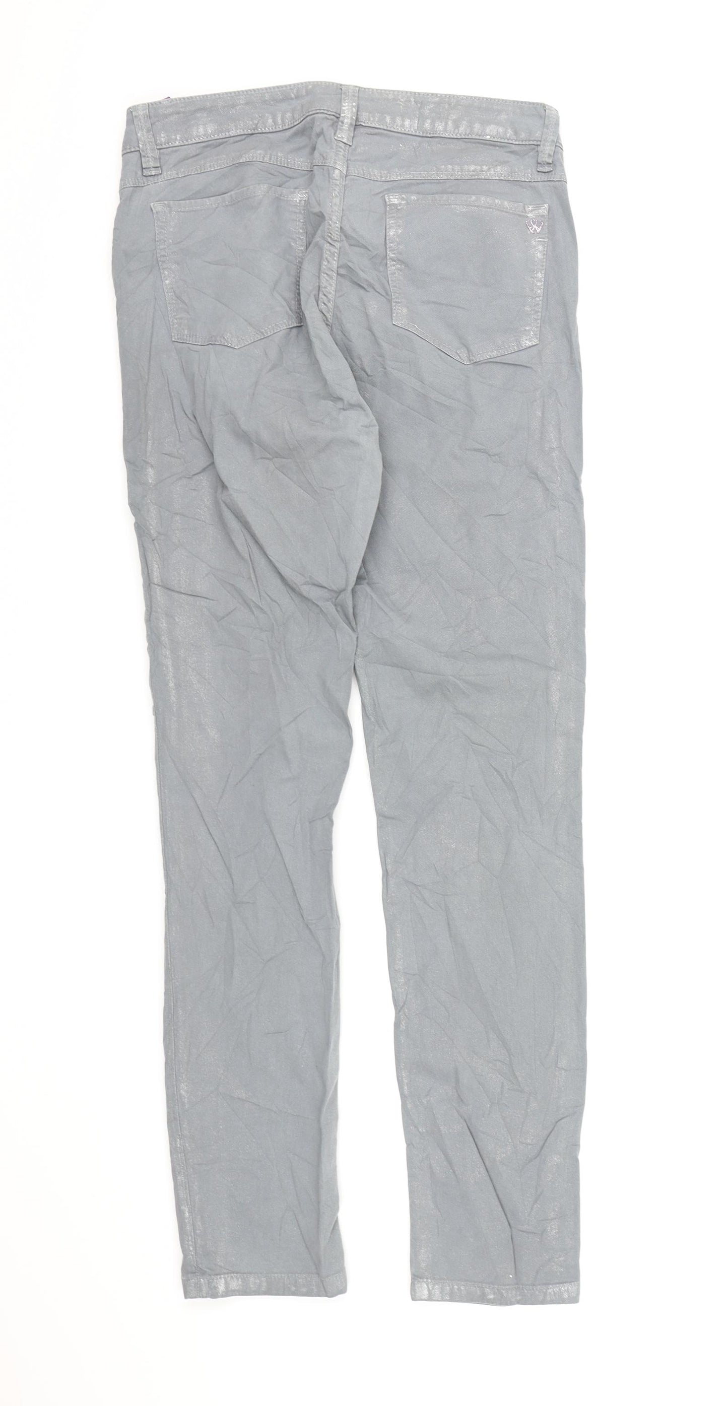 Was Womens Grey  Denim Straight Jeans  L29 in