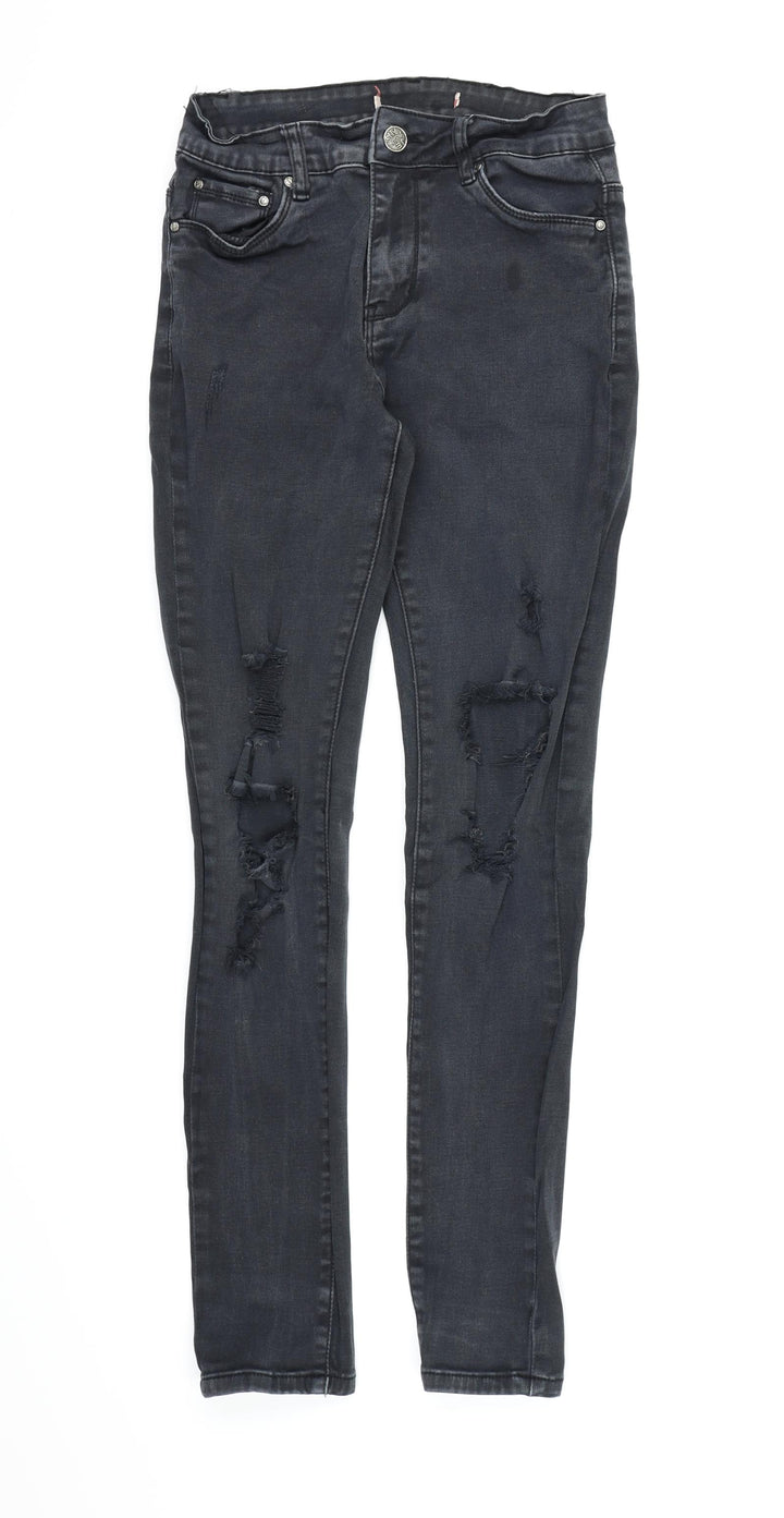 Preworn Womens Black Denim Skinny Jeans Size 10 L28 in - Skinny Jeans
