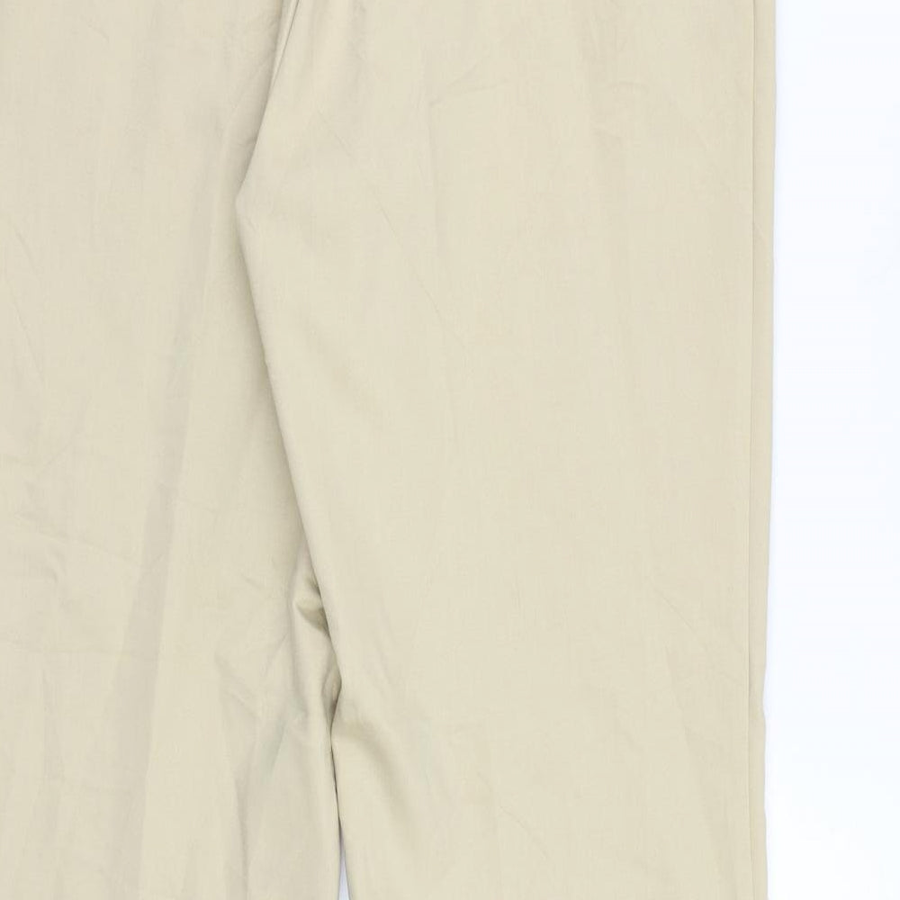 Gestuz Womens Beige  Rayon Trousers  Size 12 L30 in