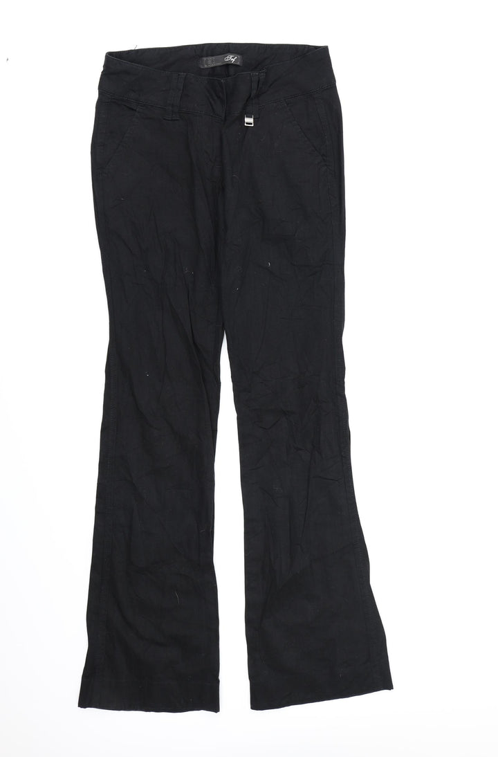 Preworn Womens Black Denim Bootcut Jeans Size 6 L30 in