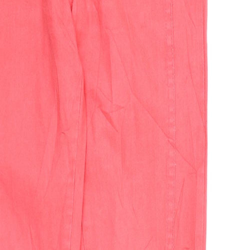 Preworn Womens Pink  Denim Straight Jeans Size 12 L31 in