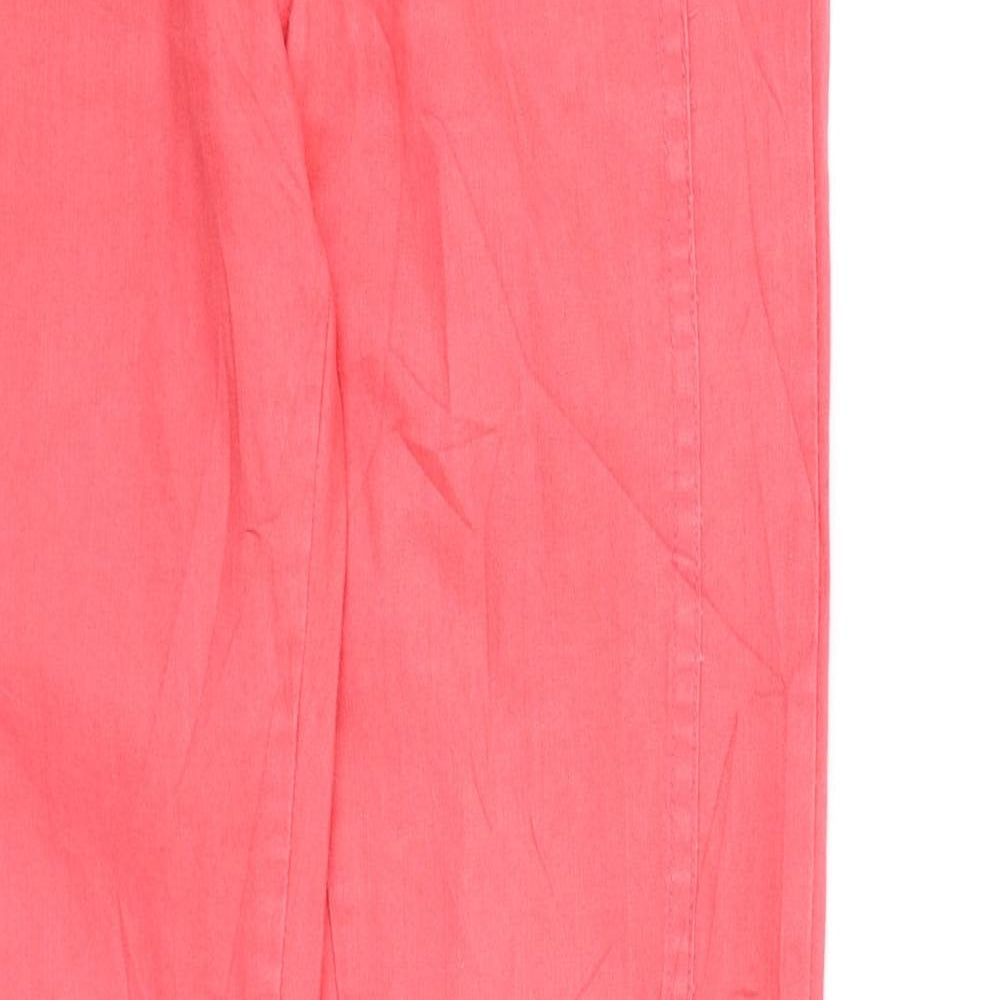 Preworn Womens Pink  Denim Straight Jeans Size 12 L31 in