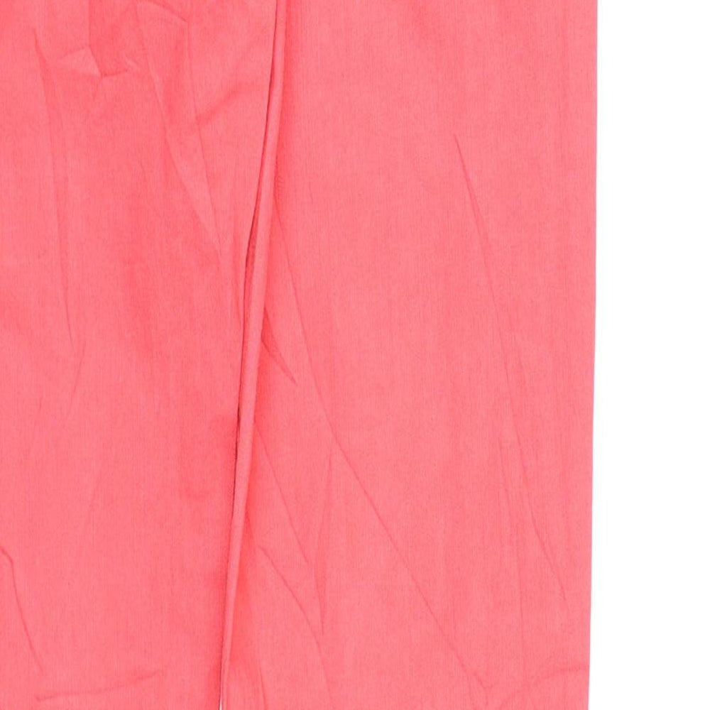 Preworn Womens Pink  Denim Straight Jeans Size 12 L31 in