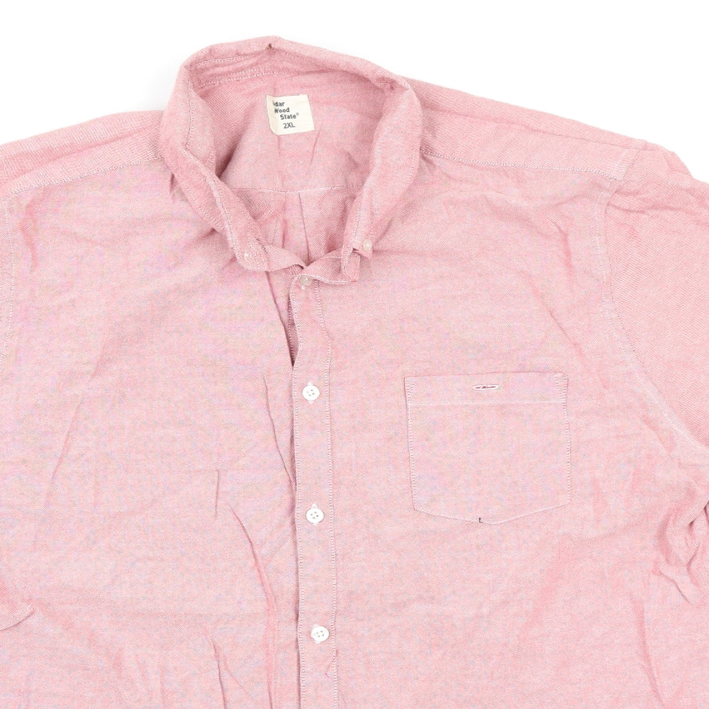 Cedar Wood State Mens Pink    Button-Up Size 2XL