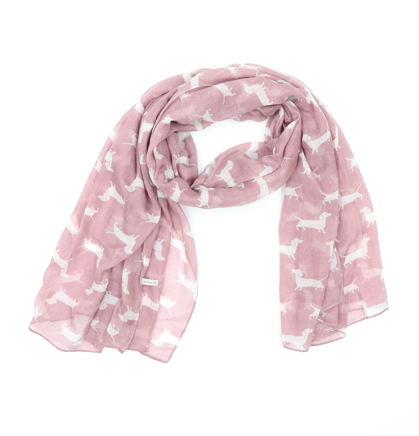 Preworn Womens Pink Animal Print   Scarf