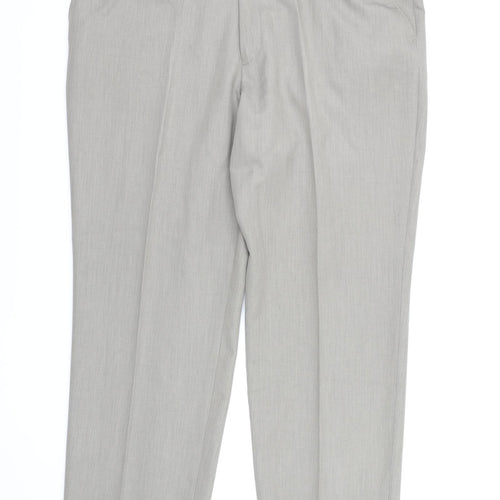 Greenwoods Mens Grey  Rayon Dress Pants Trousers  L30 in