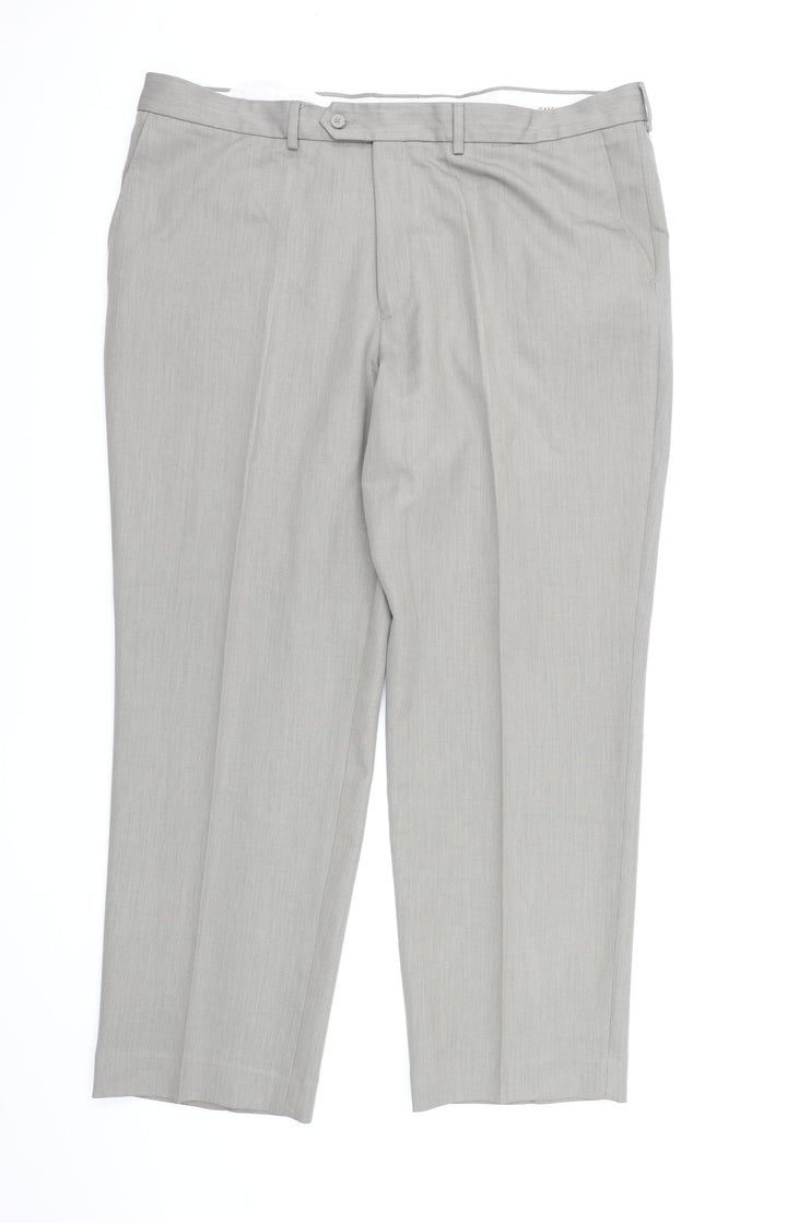 Greenwoods Mens Grey Rayon Dress Pants Trousers L30 in