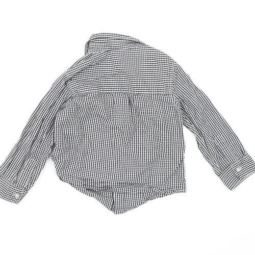 NEXT Boys Black Check  Basic Button-Up Size 2-3 Years
