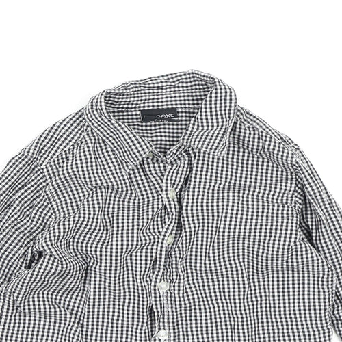 NEXT Boys Black Check  Basic Button-Up Size 2-3 Years